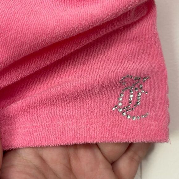 UO Juicy Couture Pink Terry Cloth Halter Crop Top NWT Y2K Size Medium - Picture 5 of 9